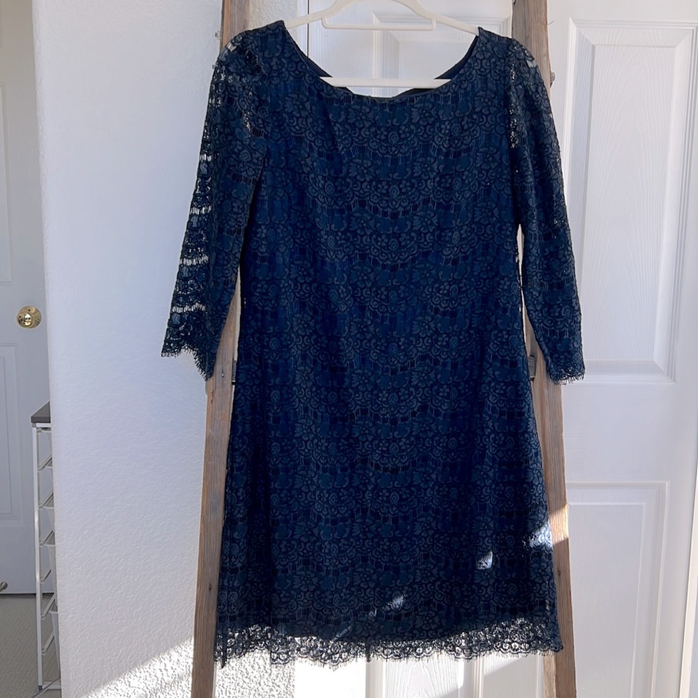 Barneys navy blue lace dress